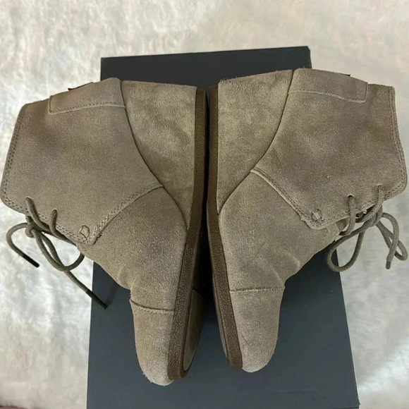 TOMS Desert Wedge Taupe 7.5 Wedge Boots Neutral Fall Shoes Back to School EUC - Picture 6 of 15